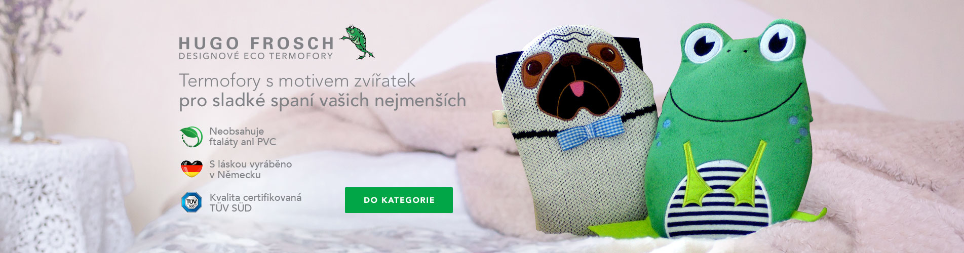 Termofory s motivem zvířatek pro sladké spaní vašich nejmenších